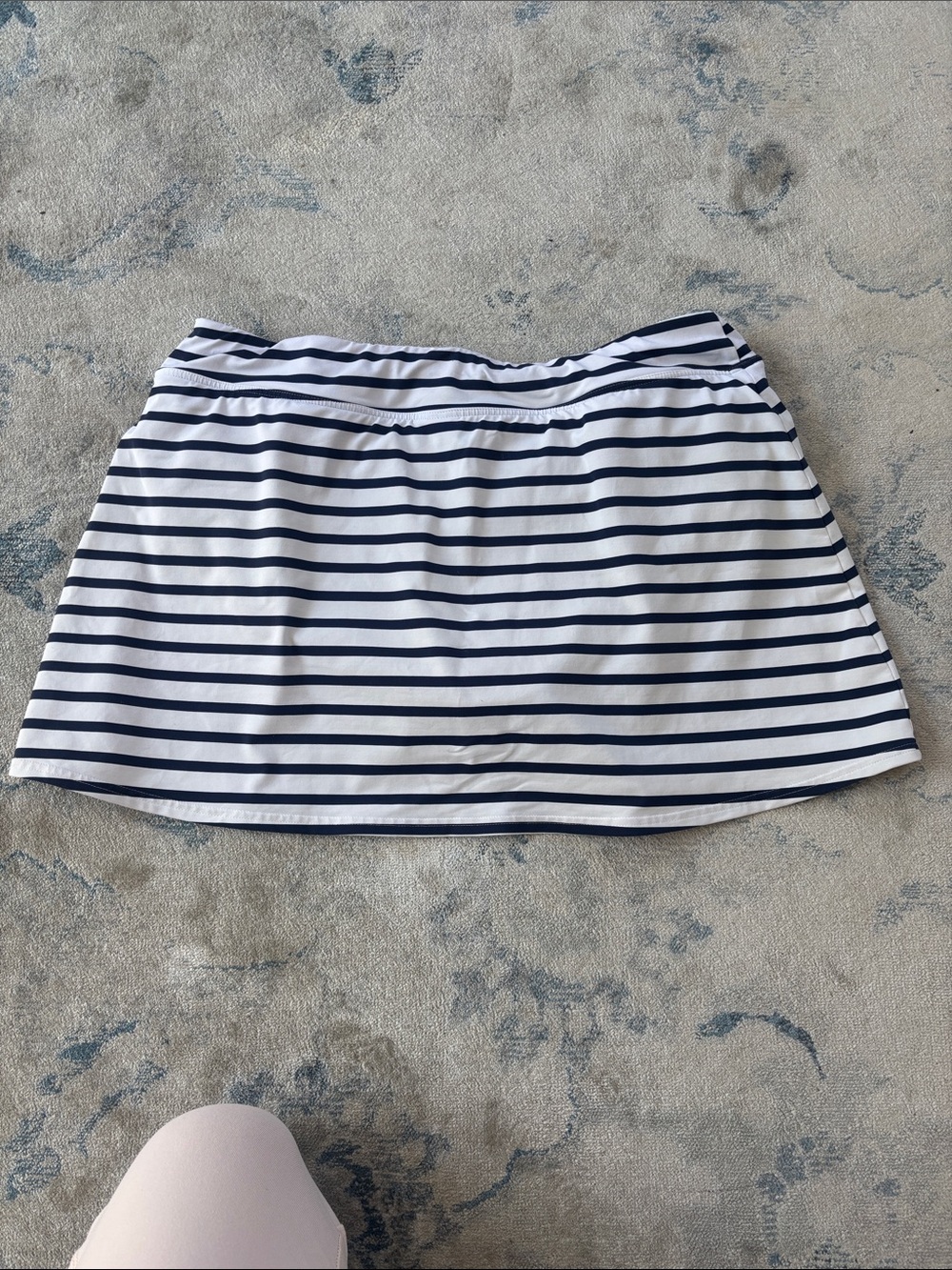 Striped Navy and White bikini Skirt